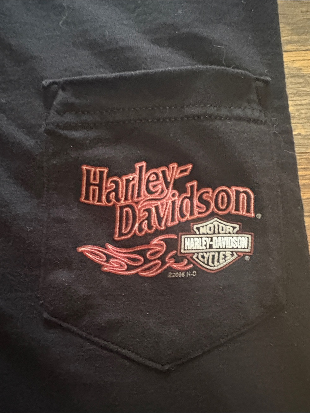 Harley-Davidson Black Long Sleeve Las Vegas Flaming Dice Graphic Shirt 2008 - Picture 2 of 4